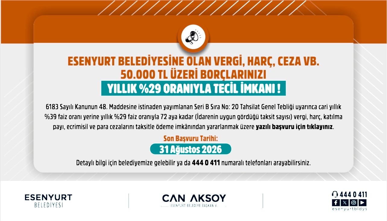 Vergi Borçlarınıız Ödeme Kolaylığı